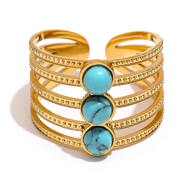 Trio Turquoise Elegance Ring