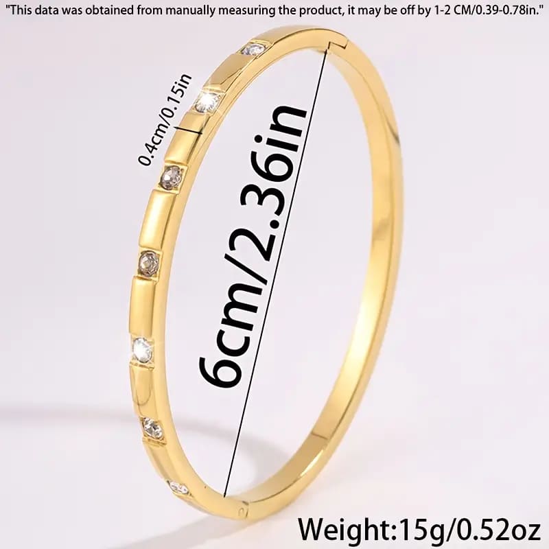 18k Gold Plated - Luminous Elegance Bracelet - Stainless Steel - Glamoria