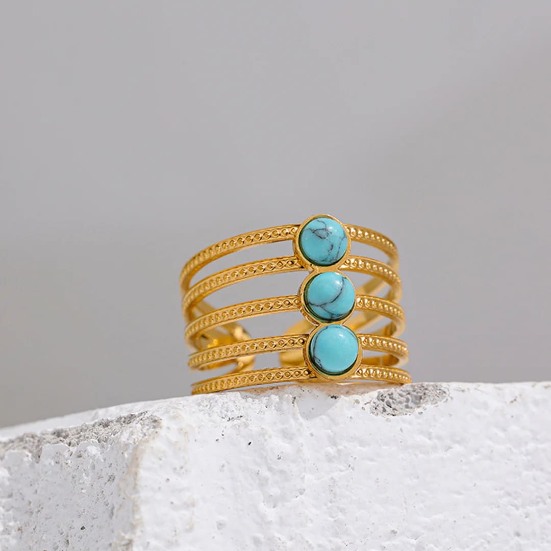 Trio Turquoise Elegance Ring