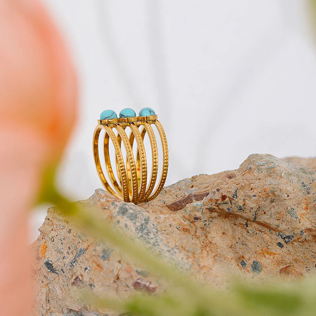 Trio Turquoise Elegance Ring