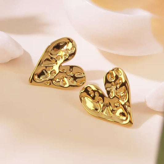 Timeless Heart Stud Earrings