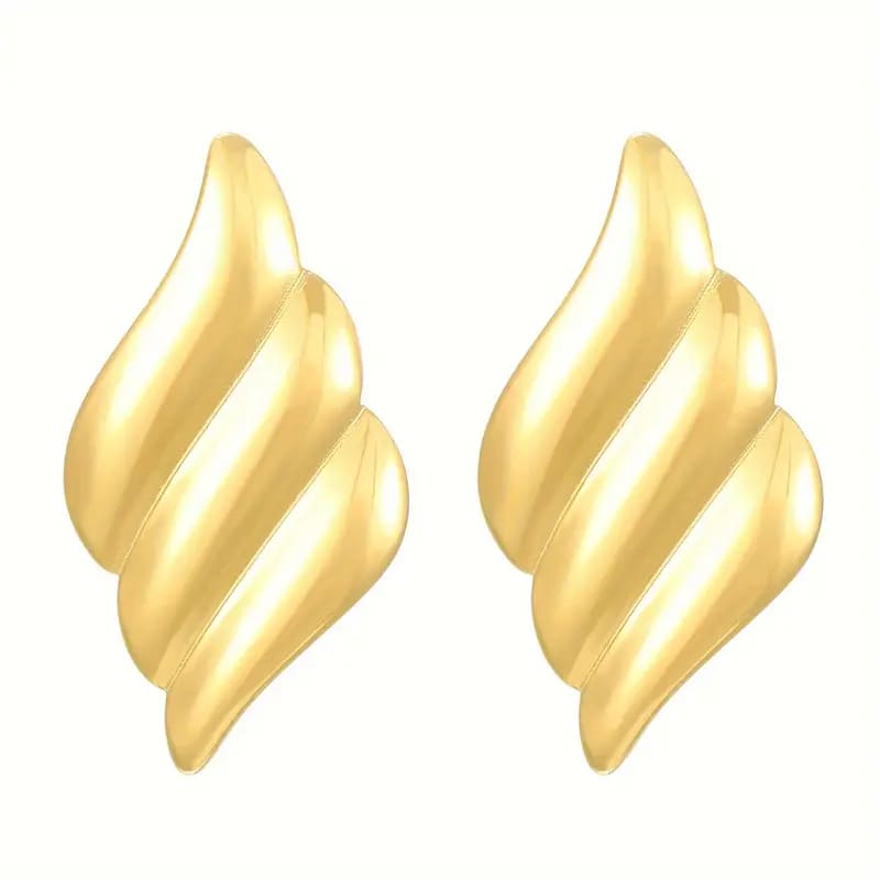 Luxe Layered Trio Studs – 18K Gold Plated