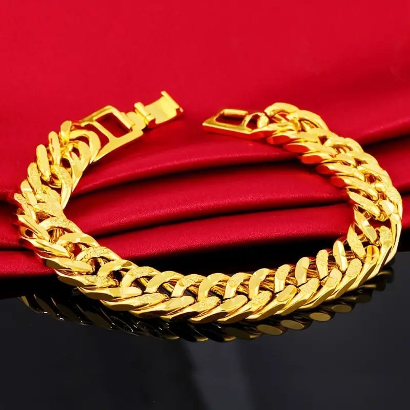 24K Gold Plated - Golden Luxe Twist Bracelet - Glamoria