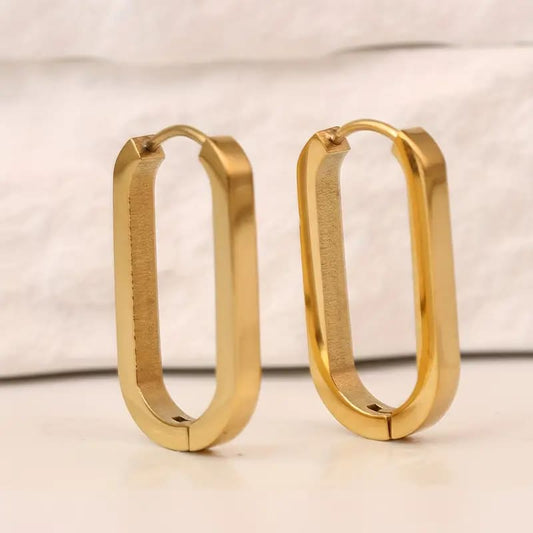 Golden Arch Hoop Earrings