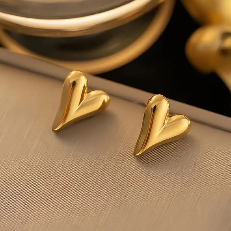 Heartfelt Elegance Studs – 304 Stainless Steel