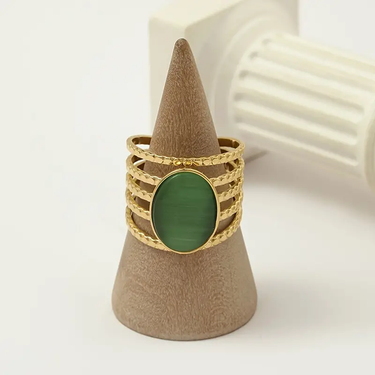 Emerald Cuff Ring