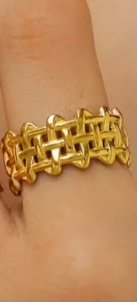 Golden Cage Women’s Ring – 18K Gold Plated Stainless Steel