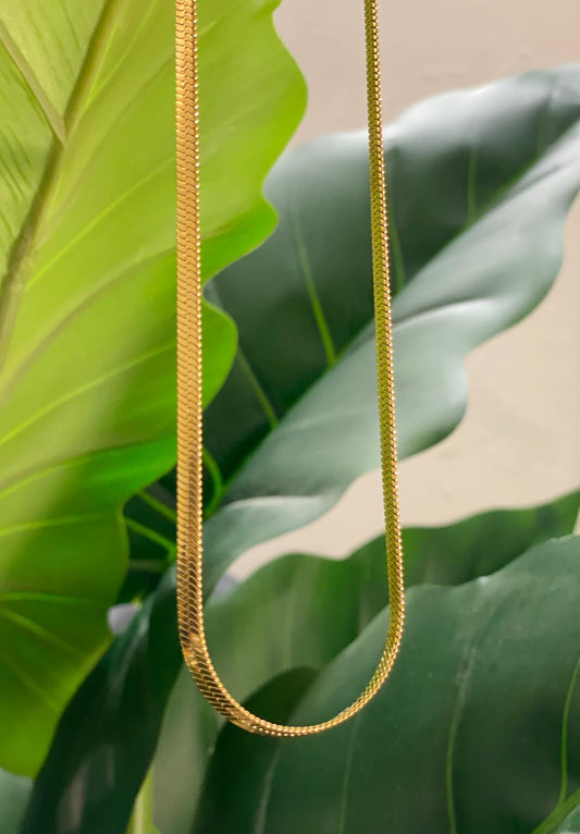 Stainless Steel  Golden Silk Snake Necklace