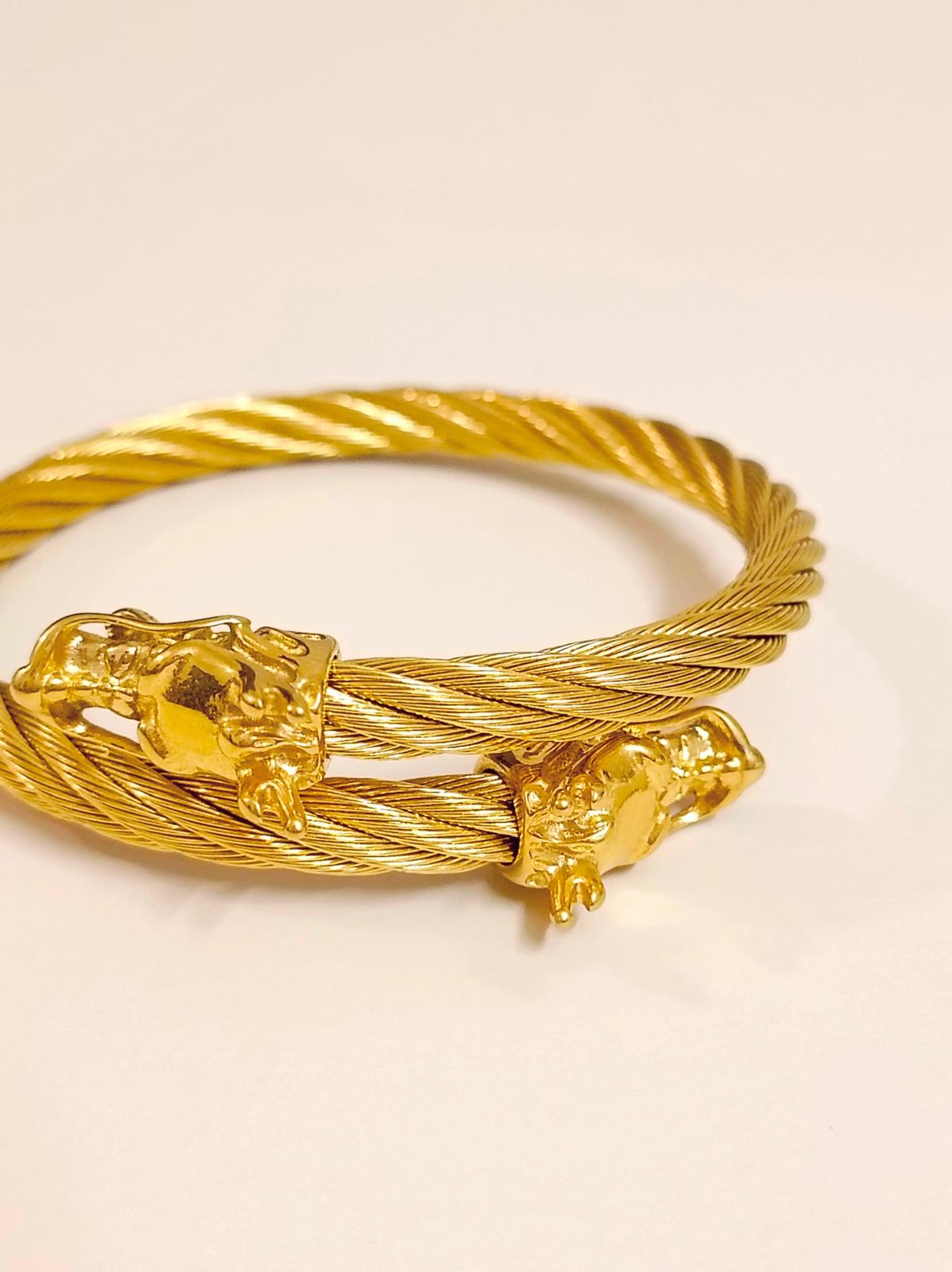 Golden Dragon Twist Bracelet