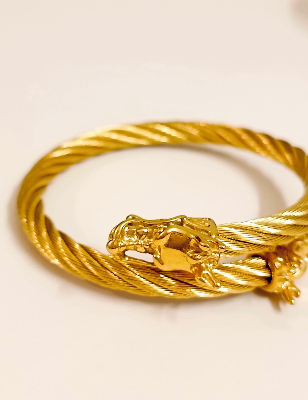 Golden Dragon Twist Bracelet