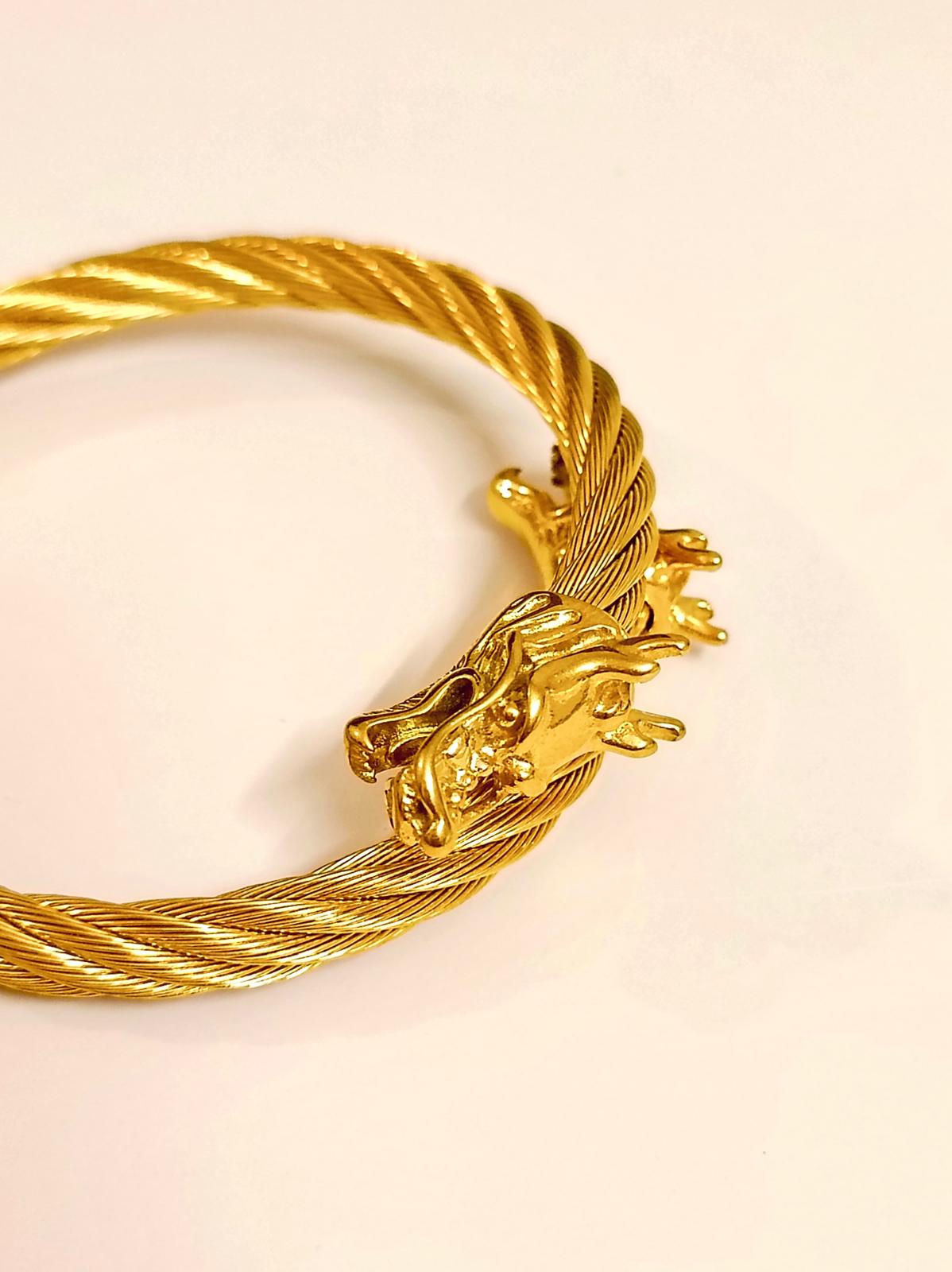 Golden Dragon Twist Bracelet