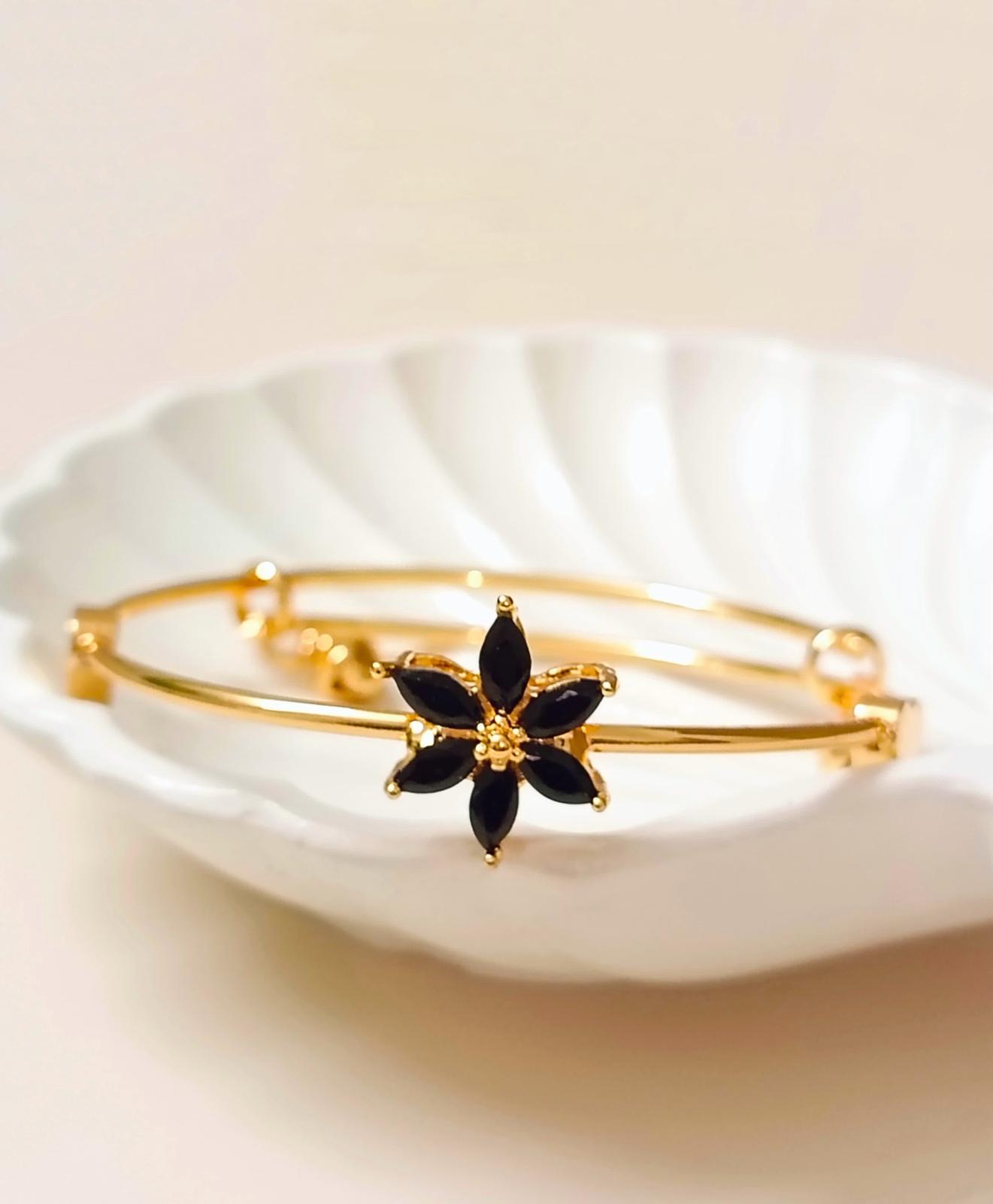 Golden Noir Flora Bangle