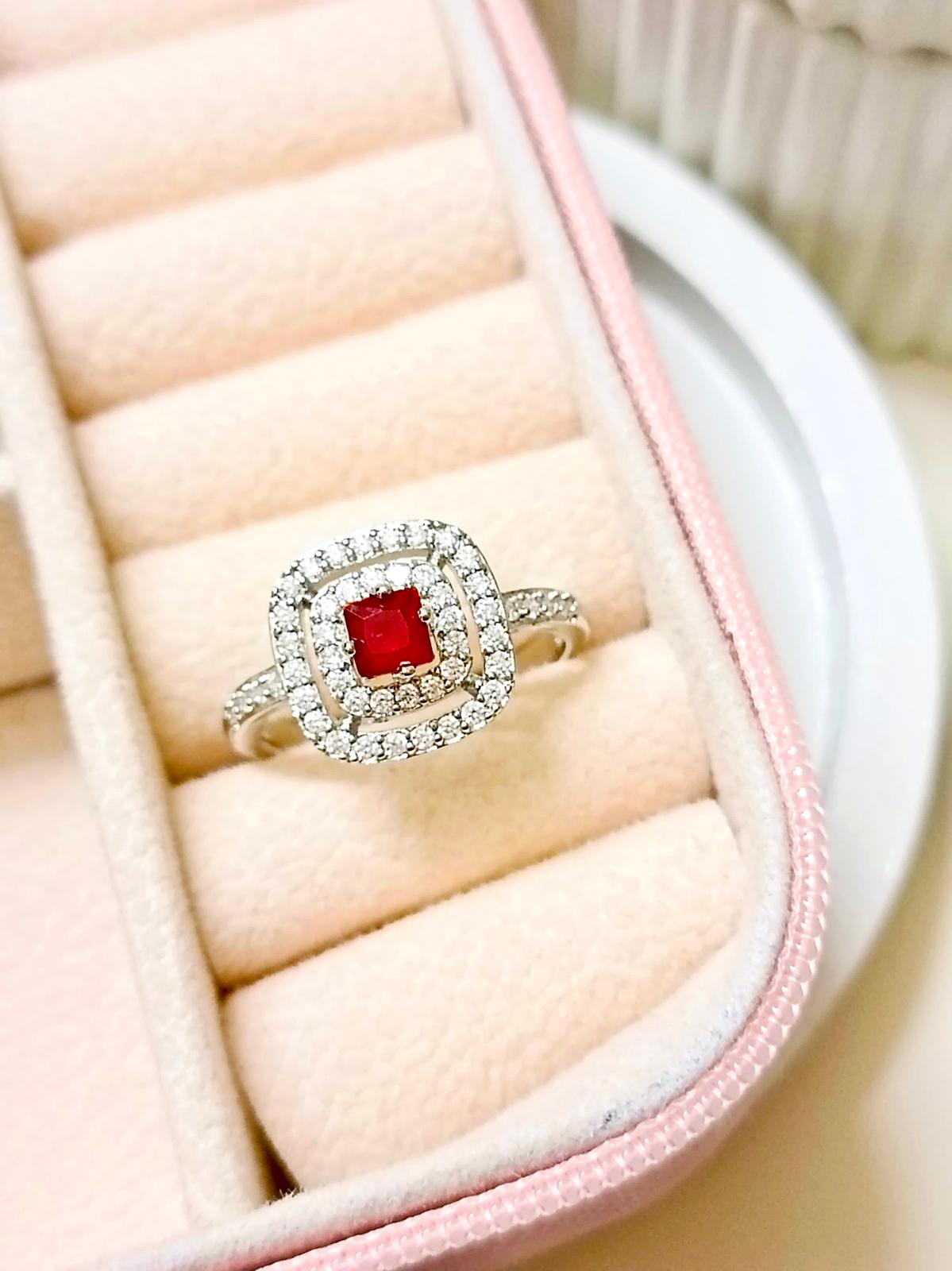 Scarlet Halo Adjustable Ring