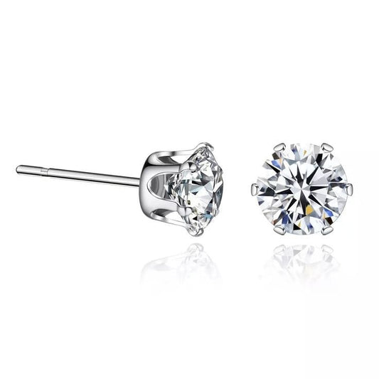 Tiny Luxe Sparkle Zirconia Stud Earrings