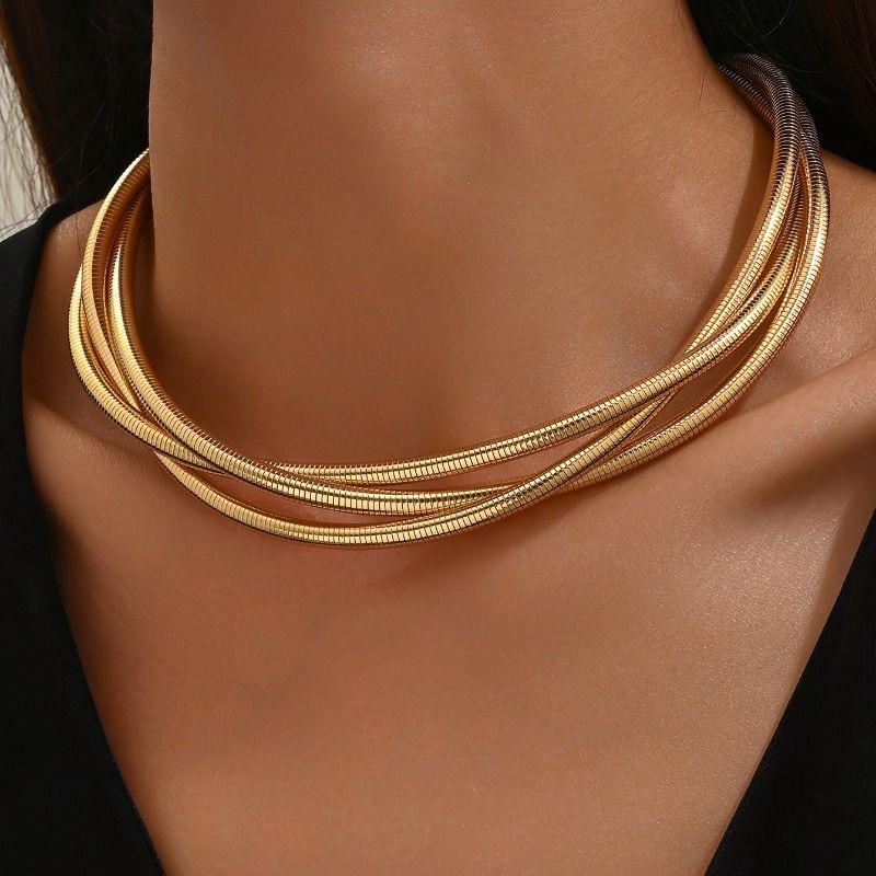 18K Gold Plated Stainless Steel Vintage Twist Choker