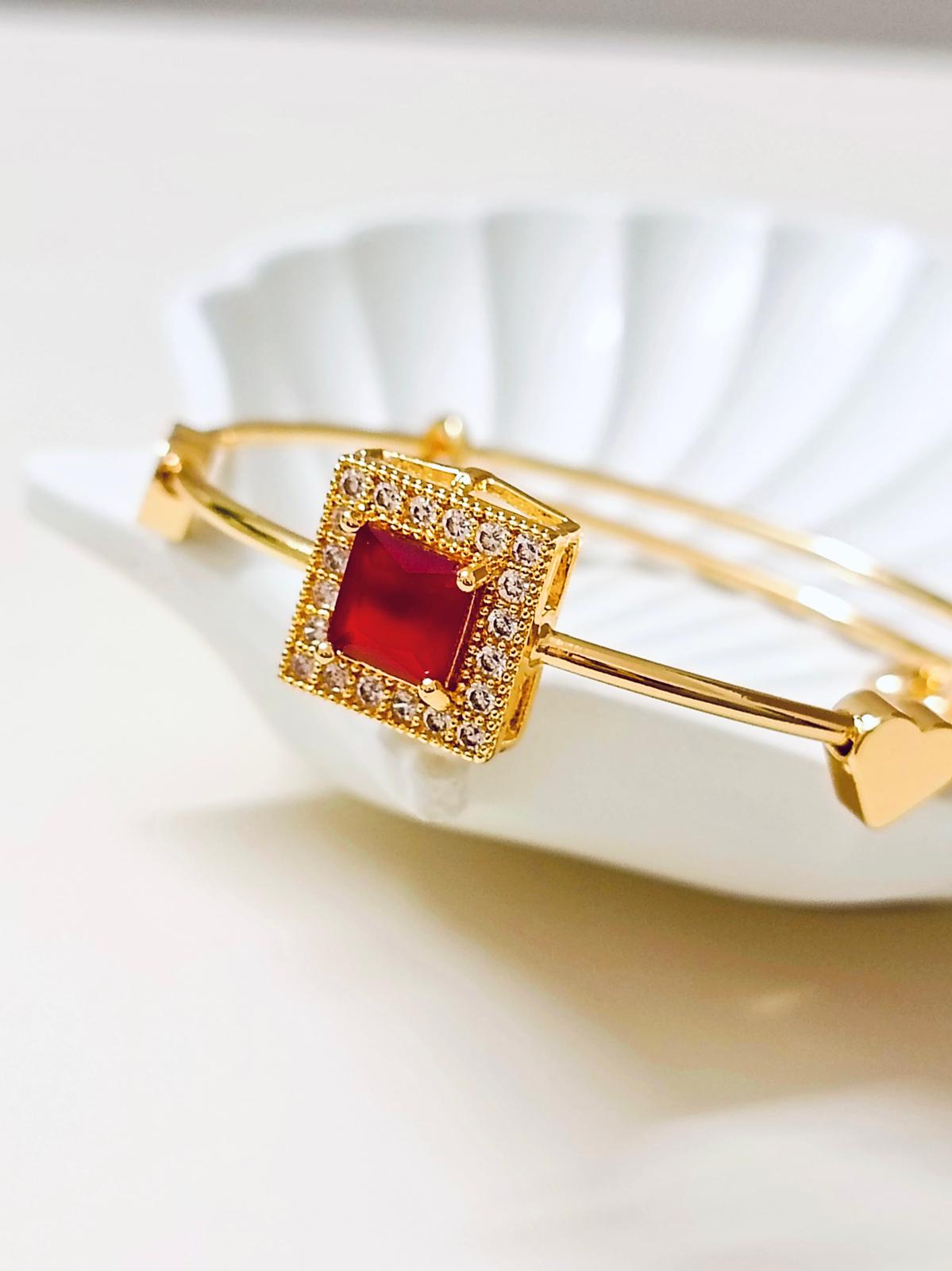 Ruby Square Luxe Bracelet