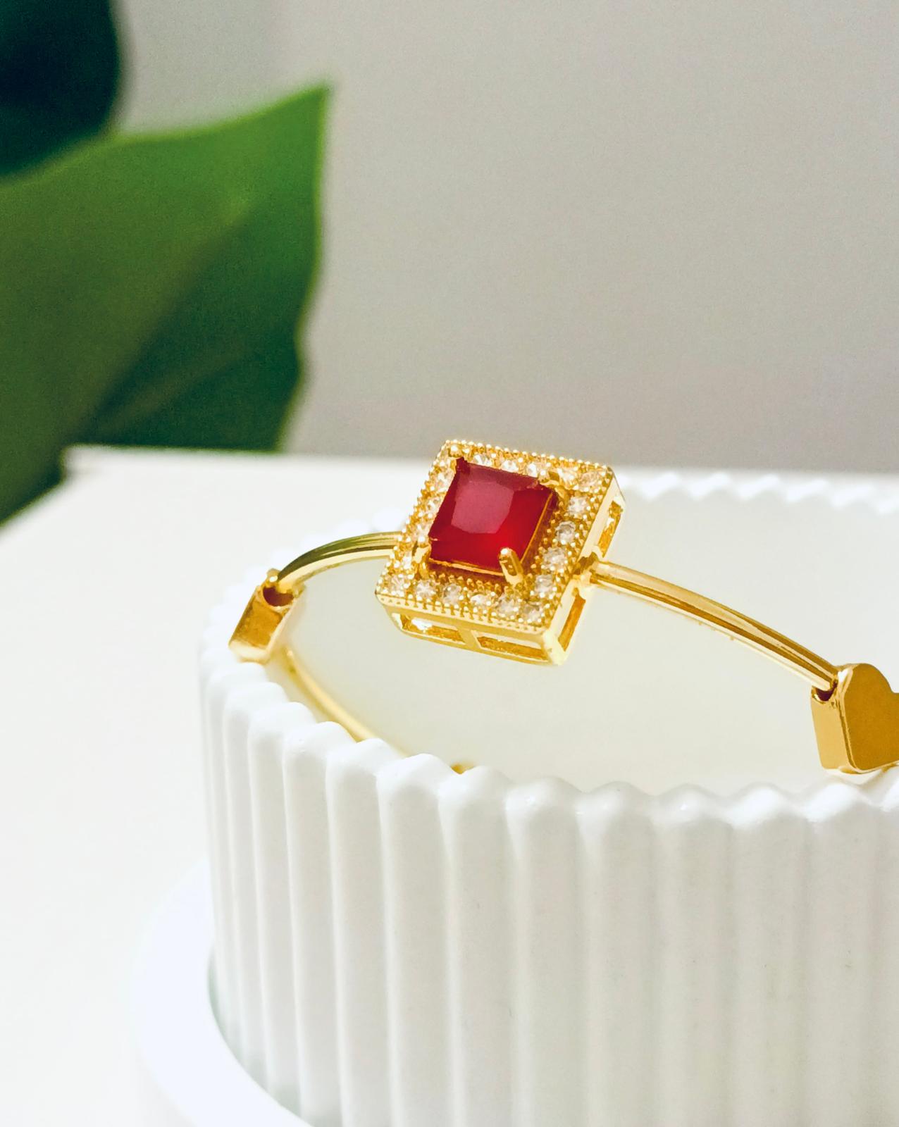 Ruby Square Luxe Bracelet