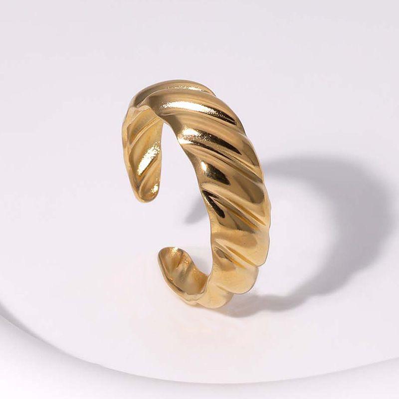 Golden Croissant Cuff Ring