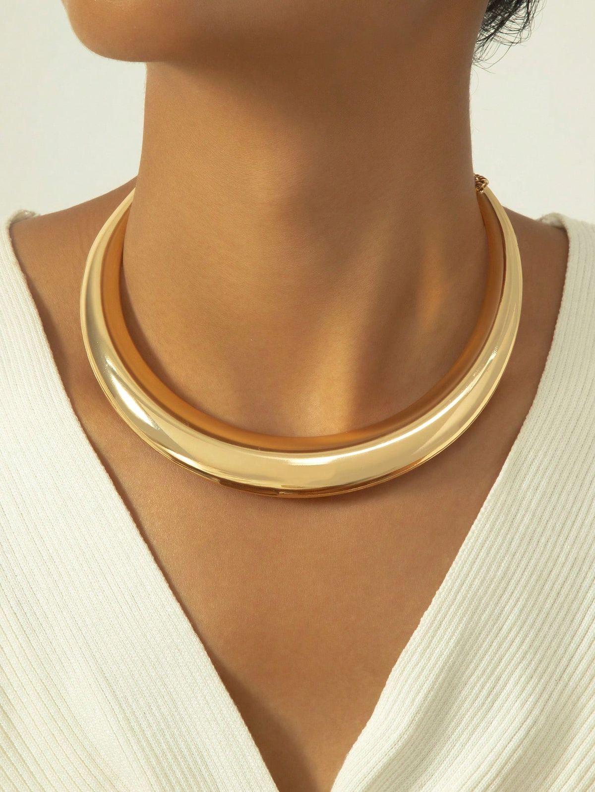 Bold Solid Choker - Glamoria