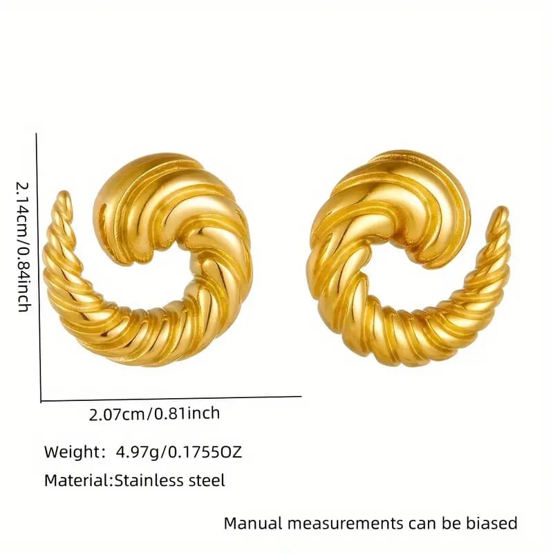 Twisted Luxe Earrings – Stainless Steel