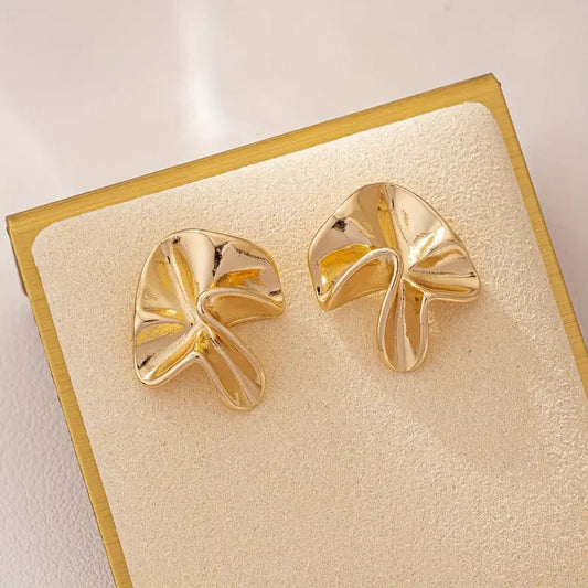 Geometric Irregular Studs – Golden