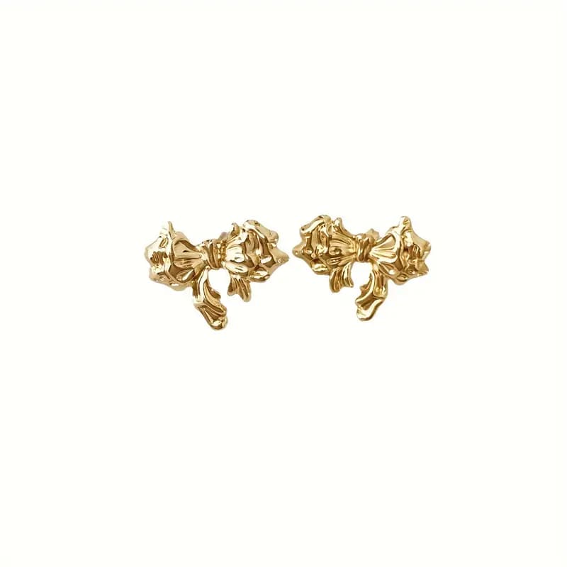 Golden Butterfly Stud Earrings