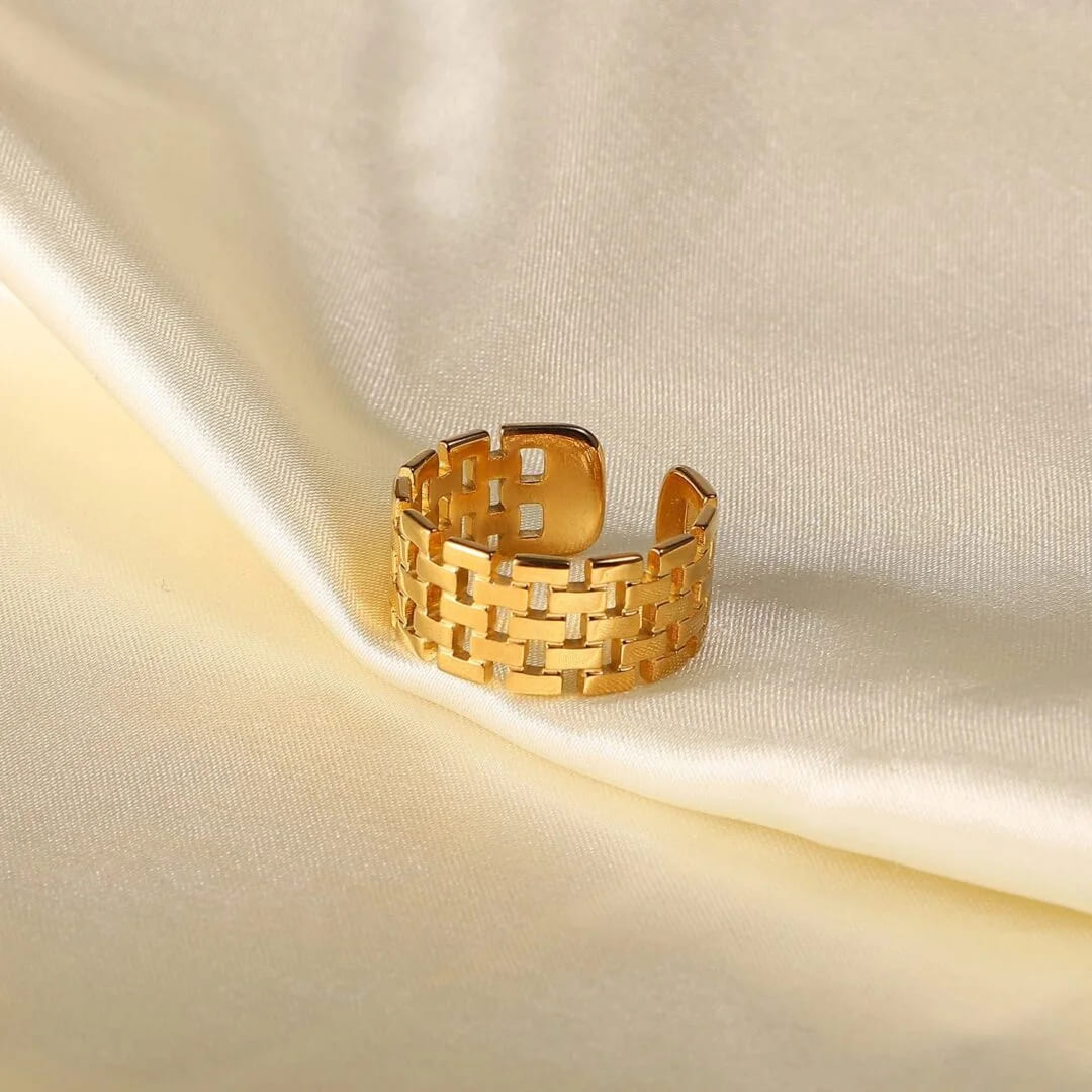 Golden Orbit Adjustable Ring